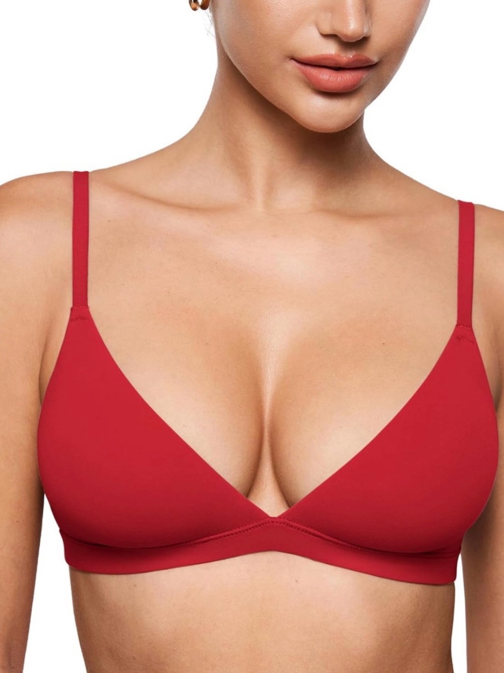 Wireless Red Triangle Bralette